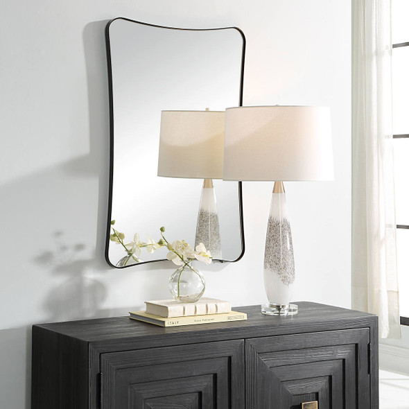 Loudon Black Vanity Mirror - Size: 86H x 56W x 3D (cm) - Industrial style